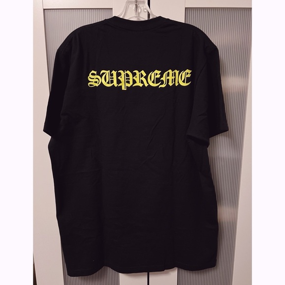 NWOT Supreme Mutants Tee Tshirt Black Highlight Yellow Logo Back Size L - Picture 3 of 9